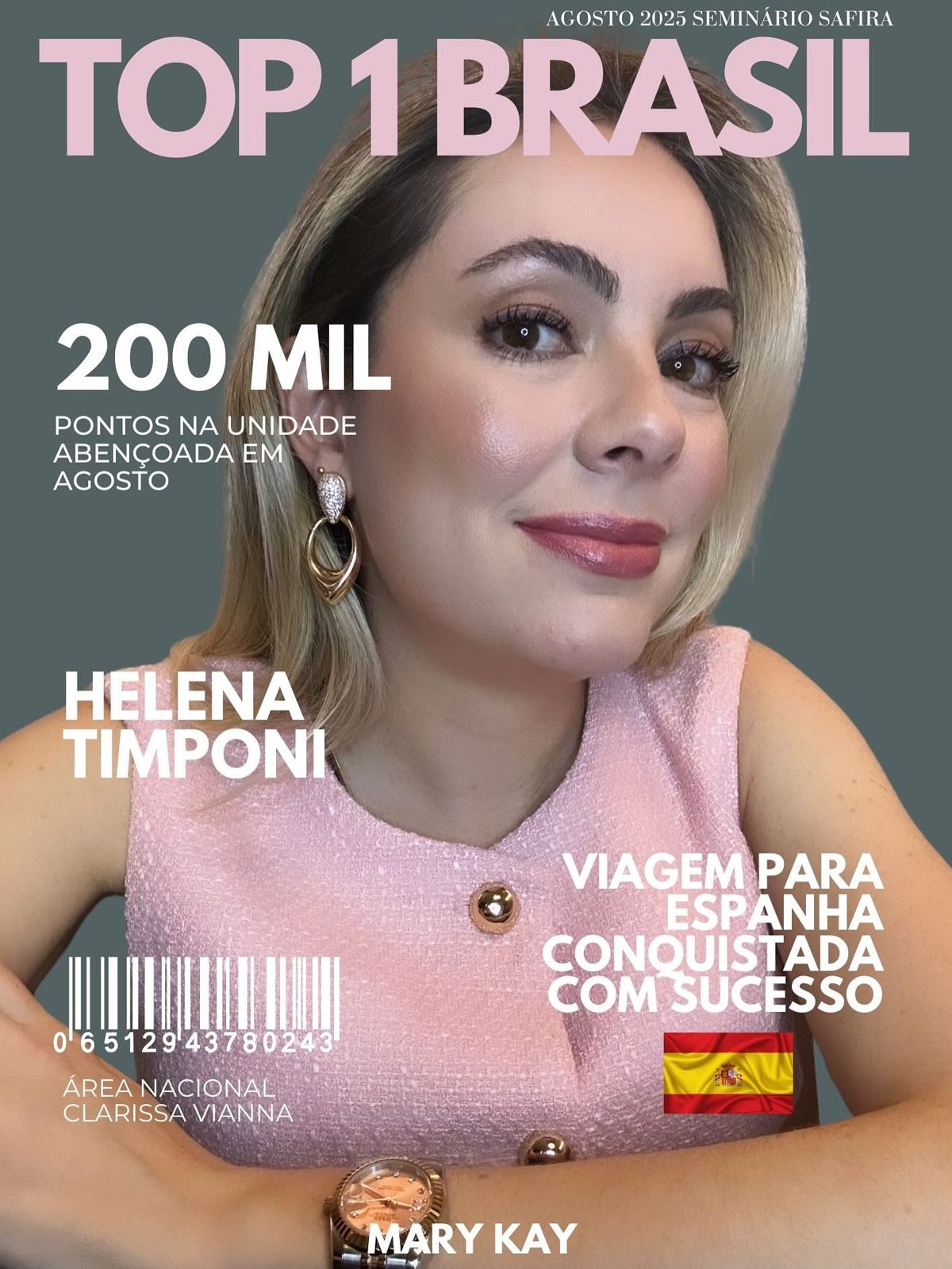Capa Top 1 Brasil, Seminário Safira, agosto de 2025